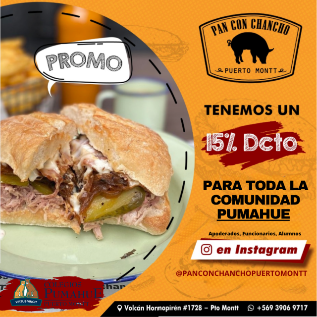 Pan Con Chancho Restaurante Colegio Pumahue Puerto Montt